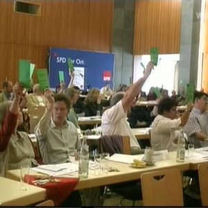 Delegierte auf dem Parteitag der Erftkreis-SPD
