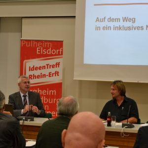 Norbert Killewald, Landesbeauftragter für die Belange der Menschen mit Behinderung, Dieter Jung, schulpolitischer Sprecher der SPD-Kreistagsfraktion (v.l.)