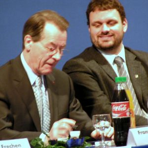 Franz Müntefering und Guido van den Berg (07-03-2004)