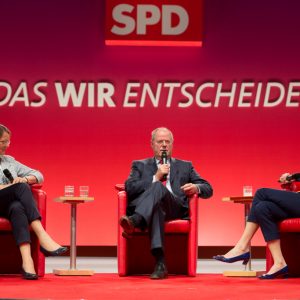 Gertrud und Peer Steinbrück im Gespräch