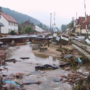 Eindrücke vom Hochwasser vor Ort