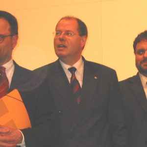 Bernhard Hadel, Peer Steinbrück und Guido van den Berg