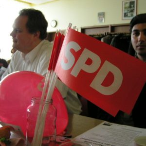 Auf dem Wahlhelfertreffen von Bernhard Hadel