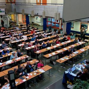 Mitglieder auf dem SPD-kreisparteitag in Pulheim