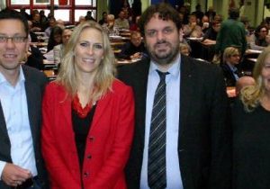 Dierk Timm, Dagmar Andres MdL, Guido van den Berg MdL und Brigitte Dmoch MdL