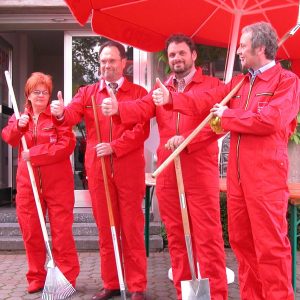 Dorothea van Hünnik-Wachter, Bernhard Hadel, Guido van den Berg und Günter Freitag