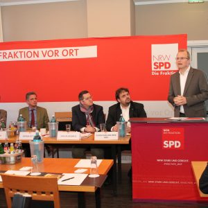 Jürgen Becher, Achim Leirich, Sascha Solbach, Guido van den Berg MdL und Jochen Ott MdL