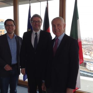 v.l.n.r.: Dierk Timm, Staatssekretär Dr. Marc Jan Eumann, Hans Krings