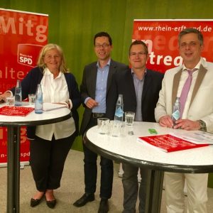 Brigitte Dmoch-Schweren MdL, Dierk Timm, Sascha Solbach, Achim Leirich