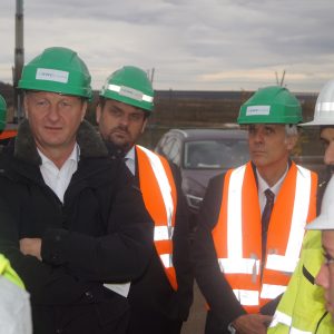 Innenminister Ralf Jäger MdL, Guido van den Berg MdL und Polizeipräsident Dirk Weinspach