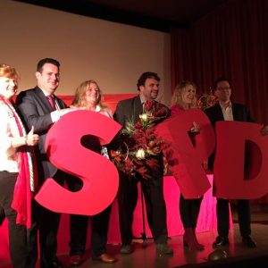 Ute Meiers, Hubertus Heil MdB, Brigitte Dmoch-Schweren MdL, Guido van den Berg MdL, Dagmar Andres MdL und Dierk Timm