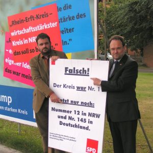 Landrat Stump (CDU) ist bei den Wirtscahftsdaten nicht mehr auf der Höhe der Zeit