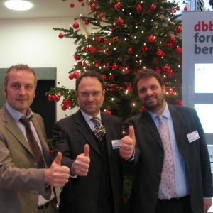 Günter Freitag, Bernhard Hadel und Guido van den Berg beim Politikaward 2004 in Berlin