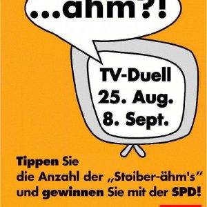 Das Ähm-Plakat der Erftkreis-SPD
