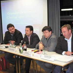 Guido van den Berg, Dr. Sacha Liebermann, Ralf Welter und Rolf Stöckel MdB