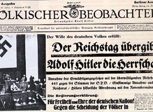 Der "Völkische Beobachter" feiert das Ermächtigungsgesetz