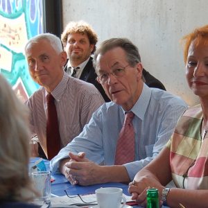 Hans Krings, Guido van den Berg, Franz Müntefering und Gabi Frechen