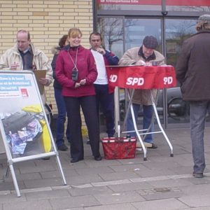 Unterschriftensammlung der SPD in Kaster