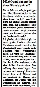 Anzeige Putzen im Kreishaus vom 28.11.2009