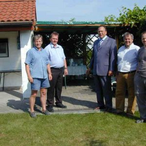 v.l.n.r.: Heinrich Burtscheid, Wilfried Lux, Hardy Fuß MdL, Ferdi Huck, Christoph Schnabka