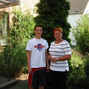 Austauschschüler Jan Klingen und Gabriele Frechen MdB