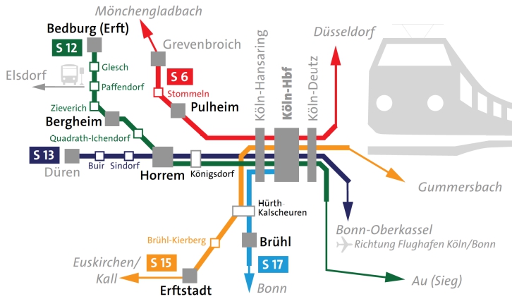 Linienplan S-Bahnen im REK