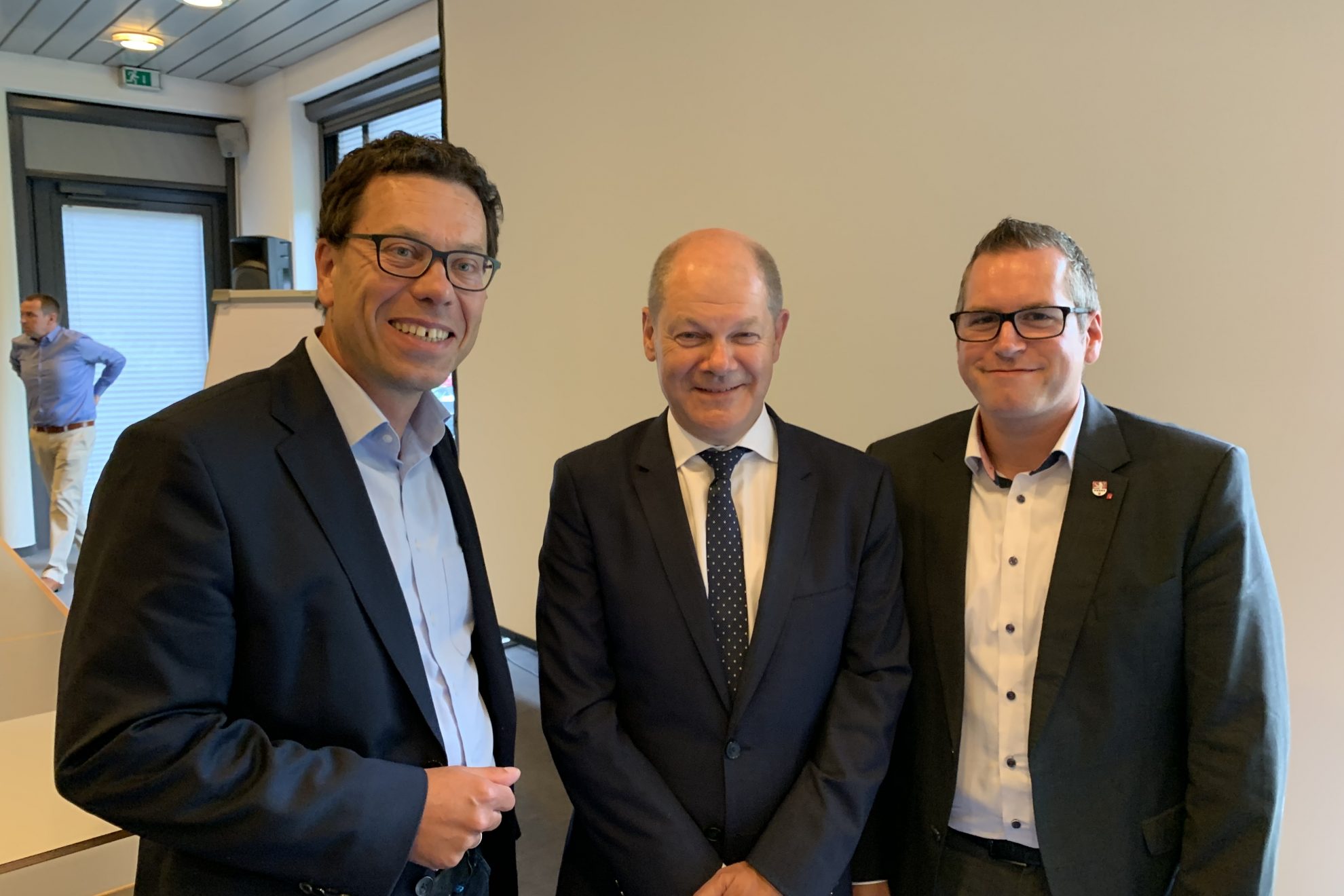 Timm, Solbach mit Finanzminister Scholz