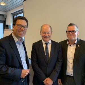 Timm, Solbach mit Finanzminister Scholz