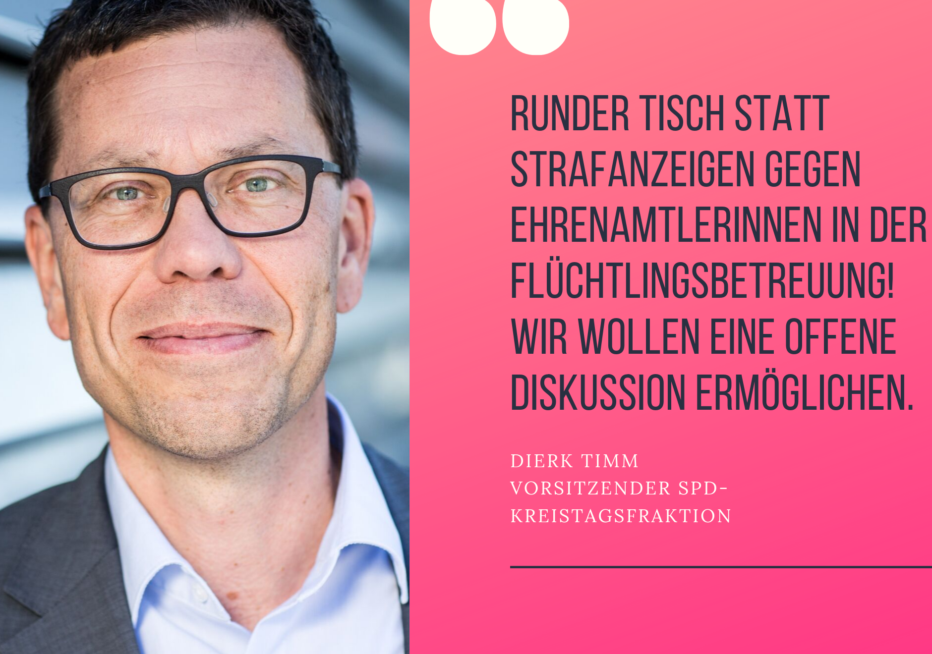 Zitat Timm: Runder Tisch statt Strafanzeigen