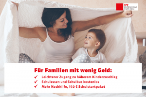 Sharepic SPD Bundestagafraktion zum Starke Familien Gesetz