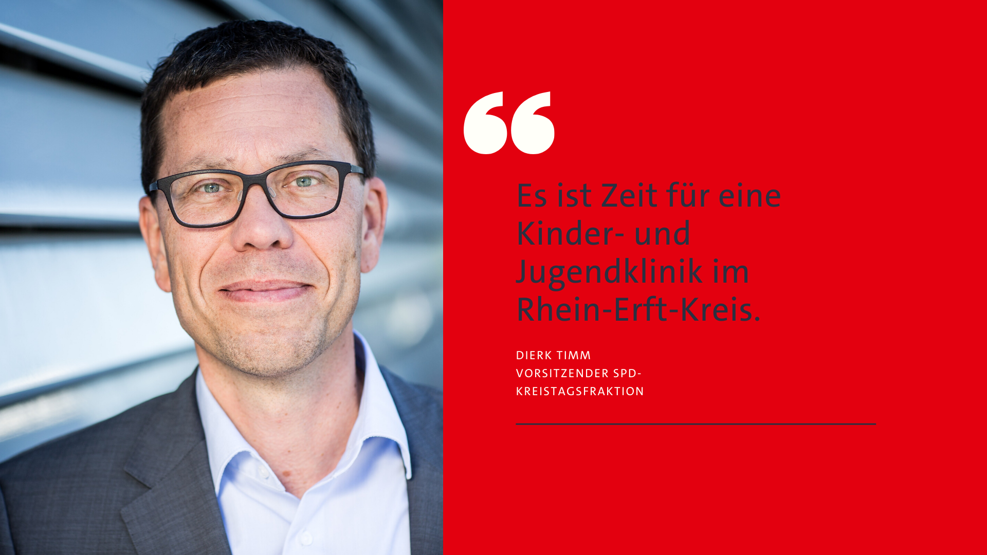 Dierk Timm: Es ist Zeit für eine Kinderklinik im REK.