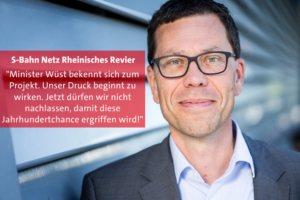 Dierk Timm: Jetzt nicht nachlassen, die Landesregierung bewegt sich. Jahrhundertchance Revier-S-Bahn jetzt ergreifen!