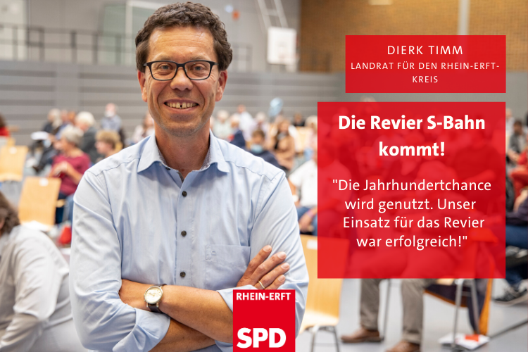 Dierk Timm lächelnd mit verschränkten Armen: Die Revier S-Bahn kommt. Unser Druck hat gewirkt.