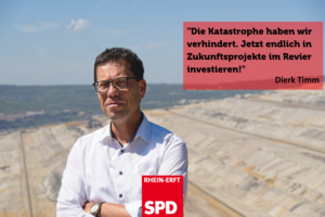 Dierk Timm am Tagebau Hambach. Text: 