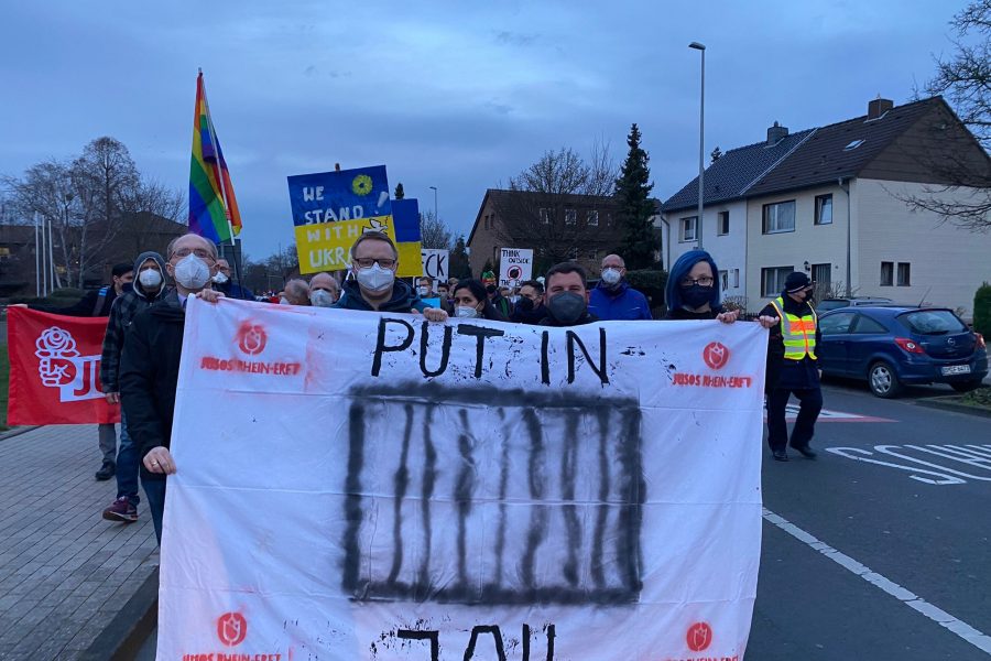 Bernd Coumanns auf der Demo für die Ukraine am 1.3.