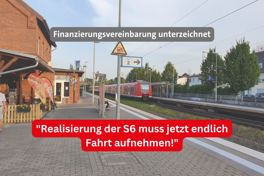 Der Bahnhof Pulheim mit einer RB
