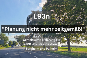 Kreuzung bei Stommeln, wo die L93n abgehen soll.