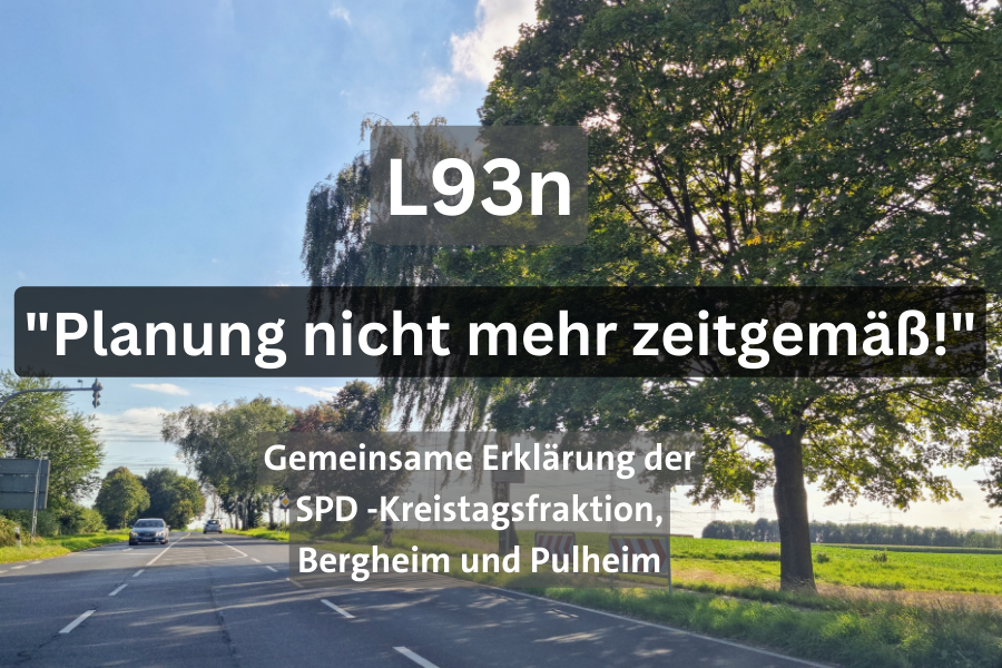 Kreuzung bei Stommeln, wo die L93n abgehen soll.